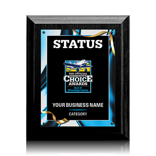 Winner or Finalist Plaque